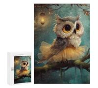 Puzzles pour Adultes 300 PCS Puzzles Cute Owl in Tutu on Branch Jeu De Puzzle Casse-tête Une Œuvre d'art Cadeaux d'anniversaire Et Cadeaux Uniques 300 PCS