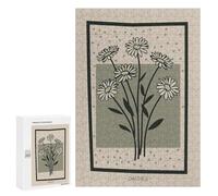 Puzzles pour Adultes 300 PCS Puzzles Daisy Flower Bouquet Mid Century Jeu De Puzzle Casse-tête Une Œuvre d'art Cadeaux d'anniversaire Et Cadeaux Uniques 300 PCS