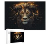 Puzzles pour Adultes 300 PCS Puzzles Electric Lion Art Print Puzzles pour Adolescents Jeu Manuel Décoration Parfaite Cadeaux d'anniversaire Et Cadeaux Uniques 300 PCS