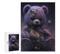 Puzzles pour Adultes 300 PCS Puzzles Floral Fantasy Bear Puzzles pour Adultes - Décoration Murale - Difficile - Stimule Le Cerveau 300 PCS