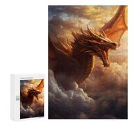 Puzzles pour Adultes 300 PCS Puzzles Flying Dragon Puzzles pour Adultes - Décoration Murale - Difficile - Stimule Le Cerveau 300 PCS