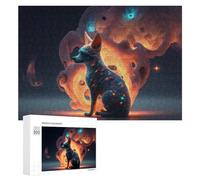 Puzzles pour Adultes 300 PCS Puzzles Galactic Fox Cosmic Companion -2 Puzzles pour Adolescents Jeu Manuel Décoration Parfaite Cadeaux d'anniversaire Et Cadeaux Uniques 300 PCS