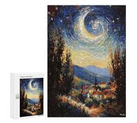 Puzzles pour Adultes 300 PCS Puzzles Impressionist Inspired Starry Night Puzzle pour Adultes - Décoration Murale - Idéal pour Les Parents Et Les Enfants 300 PCS