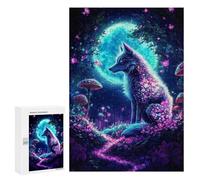 Puzzles pour Adultes 300 PCS Puzzles Mystical Wolf Jeux De Puzzle en Famille Améliore La Mémoire Cadeaux Uniques pour Un Anniversaire Et Noël 300 PCS
