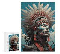 Puzzles pour Adultes 300 PCS Puzzles Native Warrior's Majesty Puzzles pour Adolescents Jeu Manuel Décoration Parfaite Cadeaux d'anniversaire Et Cadeaux Uniques 300 PCS