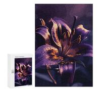 Puzzles pour Adultes 300 PCS Puzzles Purple Flower Puzzles pour Adultes - Décoration Murale - Difficile - Stimule Le Cerveau 300 PCS