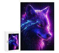 Puzzles pour Adultes 300 PCS Puzzles Retro White Wolf Puzzles pour Adultes - Décoration Murale - Difficile - Stimule Le Cerveau 300 PCS