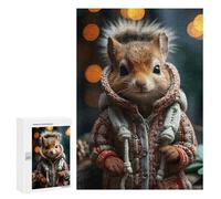 Puzzles pour Adultes 300 PCS Puzzles Squirrels Festive Flick Puzzle pour Adultes, Jouet, Décoration Murale, Anti-Stress, Difficile Et Stimulant 300 PCS