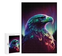 Puzzles pour Adultes 300 PCS Puzzles Synthwave Eagle Puzzles pour Adolescents Jeu Pratique Course De Vitesse Interaction Parent-Enfant 300 PCS