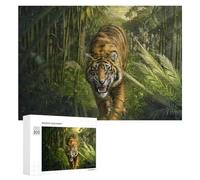 Puzzles pour Adultes 300 PCS Puzzles Tiger in Amazon Rainforest-3 Puzzles pour Adolescents Jeu Manuel Décoration Parfaite Cadeaux d'anniversaire Et Cadeaux Uniques 300 PCS
