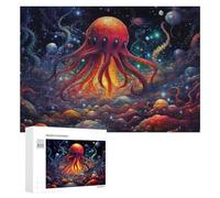 Puzzles pour Adultes 300 PCS Puzzles Underwater Fantasy A Colorful Octopus Scene Puzzles pour Adolescents Jeu Manuel Décoration Parfaite Cadeaux d'anniversaire Et Cadeaux Uniques 300 PCS