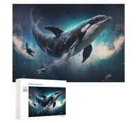 Puzzles pour Adultes 300 PCS Puzzles Whale Watching in Space Puzzles pour Adolescents Jeu Manuel Décoration Parfaite Cadeaux d'anniversaire Et Cadeaux Uniques 300 PCS