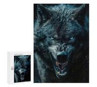 Puzzles pour Adultes 300 PCS Puzzles Wild Black Wolf Puzzle pour Adultes - Décoration Murale - Idéal pour Les Parents Et Les Enfants 300 PCS