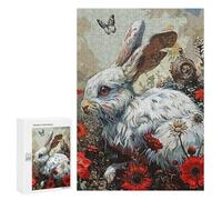 Puzzles pour Adultes 300 PCS Rabbit Garden Puzzles pour Adolescents, Jouets, Décoration Murale, Motifs À Assembler, Cadeaux pour Les Amis Et La Famille 300 PCS