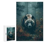 Puzzles pour Adultes 300 PCS Rainy Forest Bear Puzzles pour Adolescents - Anti-Stress - Défi Éducatif - Cadeaux De Noël Et d'anniversaire 300 PCS