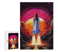 Puzzles pour Adultes 300 PCS Rocket Space Puzzle pour Adultes Jeu Manuel Décoration Murale Activités Amusantes À La Maison 300 PCS