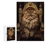 Puzzles pour Adultes 300 PCS Royal Persian Cat Throne-9 Puzzle pour Adolescents Assemblage De Motifs Interaction Parent-Enfant Jeu Au Design Attrayant 300 PCS