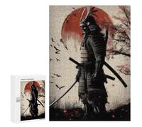 Puzzles pour Adultes 300 PCS Samurai Warrior Poster Puzzles pour Adultes Analyse Et Logique Entraînez Votre Cerveau Et Vos Mains Jeu Intellectuel