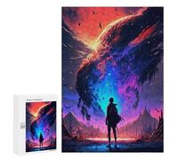 Puzzles pour Adultes 300 PCS Silhouette Before Cosmic Wonder Puzzles pour Adultes Jeux De Société Cadeau d'anniversaire Cadeaux De Noël 300 PCS