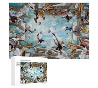 Puzzles pour Adultes 300 PCS Soccer Stars in Action Puzzles pour Adolescents, Jeux De Réflexion, Décoration Murale, Cadeaux De Noël Et d'anniversaire 300 PCS