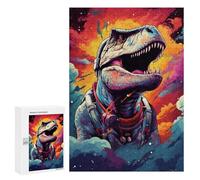 Puzzles pour Adultes 300 PCS Space Dinosaur Adventure -21 Puzzle pour Adolescents Assemblage De Motifs Interaction Parent-Enfant Jeu Au Design Attrayant 300 PCS