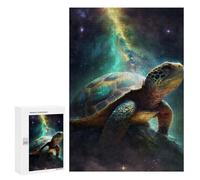 Puzzles pour Adultes 300 PCS Turtle in Space Puzzles pour Adultes - Décoration Murale - Décoration Parfaite - Défi À Relever 300 PCS