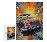 Puzzles pour Adultes 300 PCS Vibrant Classic Car Artwork Puzzle pour Adolescents Assemblage De Motifs Interaction Parent-Enfant Jeu Au Design Attrayant 300 PCS
