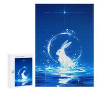 Puzzles pour Adultes 300 PCS White Celestial Rabbit Puzzle pour Adultes, Jeu De Réflexion, Décoration Murale, Cadeau d'anniversaire, Cadeaux, 300 PCS