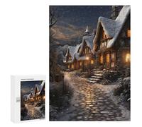 Puzzles pour Adultes 300 PCS Winter Cottage Magic Puzzles pour Adultes Jeux Relaxants Améliorent La Mémoire Cadeaux d'anniversaire Et De Noël Uniques 300 PCS
