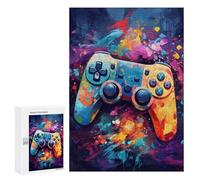 Puzzles pour adultes 300 pièces Colorful Game Controller Artwork Puzzles pour adultes, jouets, décoration murale, cadeaux pour femmes, excellent cadeau pour les jeux 300 pièces