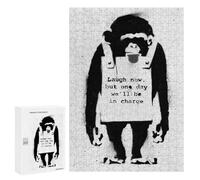 Puzzles pour adultes 300 pièces Puzzles Banksy Monkey Graffiti Puzzle pour Adultes Jouet Décoration murale Soulagement du stress difficile et difficile 300 pièces