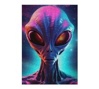 Puzzles pour Adultes 38x26cm/1000pcs Alien Head Front View Puzzle pour Adultes, Jeu De Réflexion, Une Œuvre d'art, Cadeau d'anniversaire, Cadeaux, 38x26cm/1000pcs