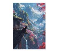 Puzzles pour Adultes 38x26cm/1000pcs Cat Cherry Blossoms Japan Puzzles pour Adolescents, Jouets, Décoration Murale, Loisirs À La Maison, Cadeaux De Noël Et d'anniversaire 38x26cm/1000pcs