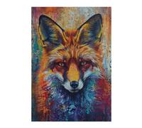 Puzzles pour Adultes 38x26cm/1000pcs Colorful Red Fox Puzzles pour Adolescents, Jouets, Décoration Murale, Loisirs À La Maison, Cadeaux De Noël Et d'anniversaire 38x26cm/1000pcs
