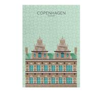 Puzzles pour Adultes 38x26cm/1000pcs Copenhagen Travel Snippet Puzzle Anti-Stress, Jouet De Course De Vitesse Manuelle, Cadeau pour Les Amis Et La Famille 38x26cm/1000pcs