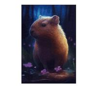 Puzzles pour Adultes 38x26cm/1000pcs Cute Capybara in Moonlight Puzzles pour Adolescents Jeux Familiaux Analyse Et Logique Jeu Stimulant Cadeaux 38x26cm/1000pcs