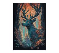Puzzles pour Adultes 38x26cm/1000pcs Deer Magic Kingdom Puzzles pour Adultes - Jeu De Réflexion - Difficile - Stimulant - Idée Cadeau 38x26cm/1000pcs