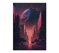 Puzzles pour Adultes 38x26cm/1000pcs Dystopian Cityscape Neon Dreams -1 Puzzles Anti-Stress - Cadeaux pour Femmes, Amis Et Famille 38x26cm/1000pcs