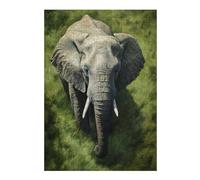 Puzzles pour Adultes 38x26cm/1000pcs Elephant in Grass Puzzles pour Adolescents, Jouets, Décoration Murale, Loisirs À La Maison, Cadeaux De Noël Et d'anniversaire 38x26cm/1000pcs