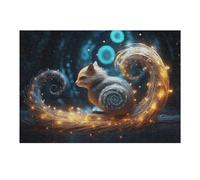Puzzles pour Adultes 38x26cm/1000pcs Enchanted Squirrel with Spiral Tail Puzzle pour Adultes, Jeu De Réflexion, Découpe De Précision, pour Les Amateurs De Jeux 38x26cm/1000pcs