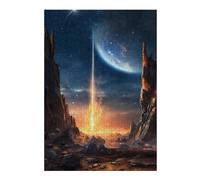Puzzles pour Adultes 38x26cm/1000pcs Epic Asteroid Falling Puzzles pour Adultes Jeux Relaxants Décoration Intérieure Cadeaux Uniques d'anniversaire Et De Noël 38x26cm/1000pcs