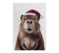 Puzzles pour Adultes 38x26cm/1000pcs Festive Beaver Portrait Puzzle - Jeu Manuel - Défi Difficile - Cadeaux pour Les Amis Et La Famille 38x26cm/1000pcs
