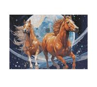 Puzzles pour Adultes 38x26cm/1000pcs Galactic Horse Symphony Puzzle - Jeu Manuel - Défi Difficile - Cadeaux pour Les Amis Et La Famille 38x26cm/1000pcs