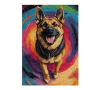 Puzzles pour Adultes 38x26cm/1000pcs German Shepherd Galaxy Puzzles pour Adultes - Jeux De Construction - Analyse Et Logique pour Les Amateurs De Jeux 38x26cm/1000pcs