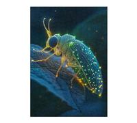 Puzzles pour Adultes 38x26cm/1000pcs Glowing Insect Macro Puzzles pour Adolescents Jeu Familial Décoration Parfaite Difficile À Compléter 38x26cm/1000pcs