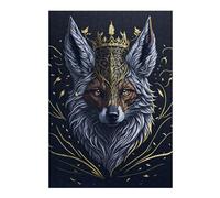 Puzzles pour Adultes 38x26cm/1000pcs Golden Crown Fox Puzzle pour Adultes - Jeu Familial - Cadeaux pour Renforcer Les Souvenirs Entre Amis Et en Famille 38x26cm/1000pcs
