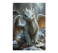 Puzzles pour Adultes 38x26cm/1000pcs Ivory Dragon Whelp Puzzles pour Adultes, Jeu De Réflexion, Décoration Murale, Défi Éducatif 38x26cm/1000pcs
