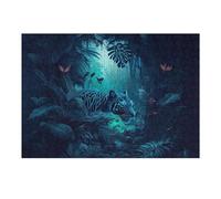 Puzzles pour Adultes 38x26cm/1000pcs Jungle Shadows A Tiger's Rest Puzzle - Jeu Manuel - Défi Difficile - Cadeaux pour Les Amis Et La Famille 38x26cm/1000pcs