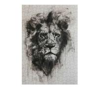 Puzzles pour Adultes 38x26cm/1000pcs Lion in Charcoal Sketch Puzzle pour Adultes - Décoration Murale - Découpe De Précision - Activités Ludiques À La Maison 38x26cm/1000pcs