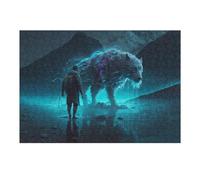 Puzzles pour Adultes 38x26cm/1000pcs Magical Encounter in The Mountains Puzzles À Monter Soi-même - Cadeaux Souvenirs pour Vos Proches 38x26cm/1000pcs